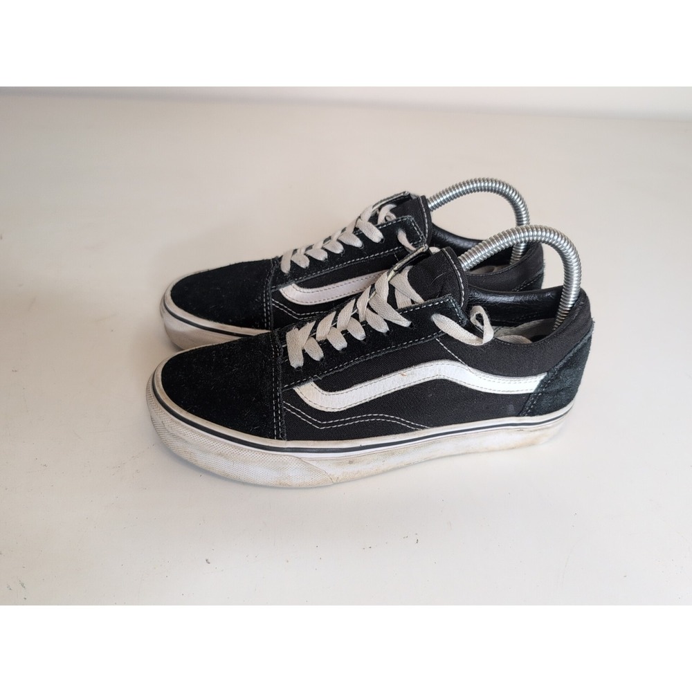 Vans Shoes Old Skool Skater Black White Suede Canvas Low Top M6 W7.5